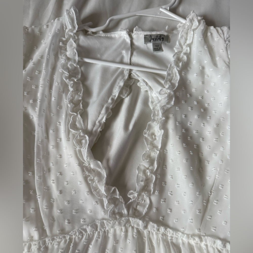 Justify Ivory Ruffled Dress - Picture 2 of 6